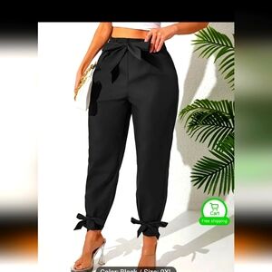 Tie-front pallazo pants